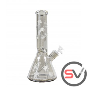 420 LEAF GLASS BEAKER 14inch - SILVER